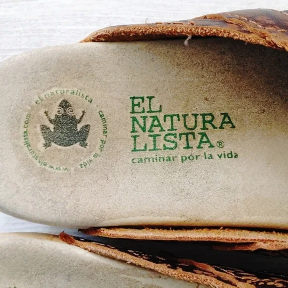 El Naturalista Clogs Brown Leather with Wooden Sole Size EU 37 - Picture 6 of 14